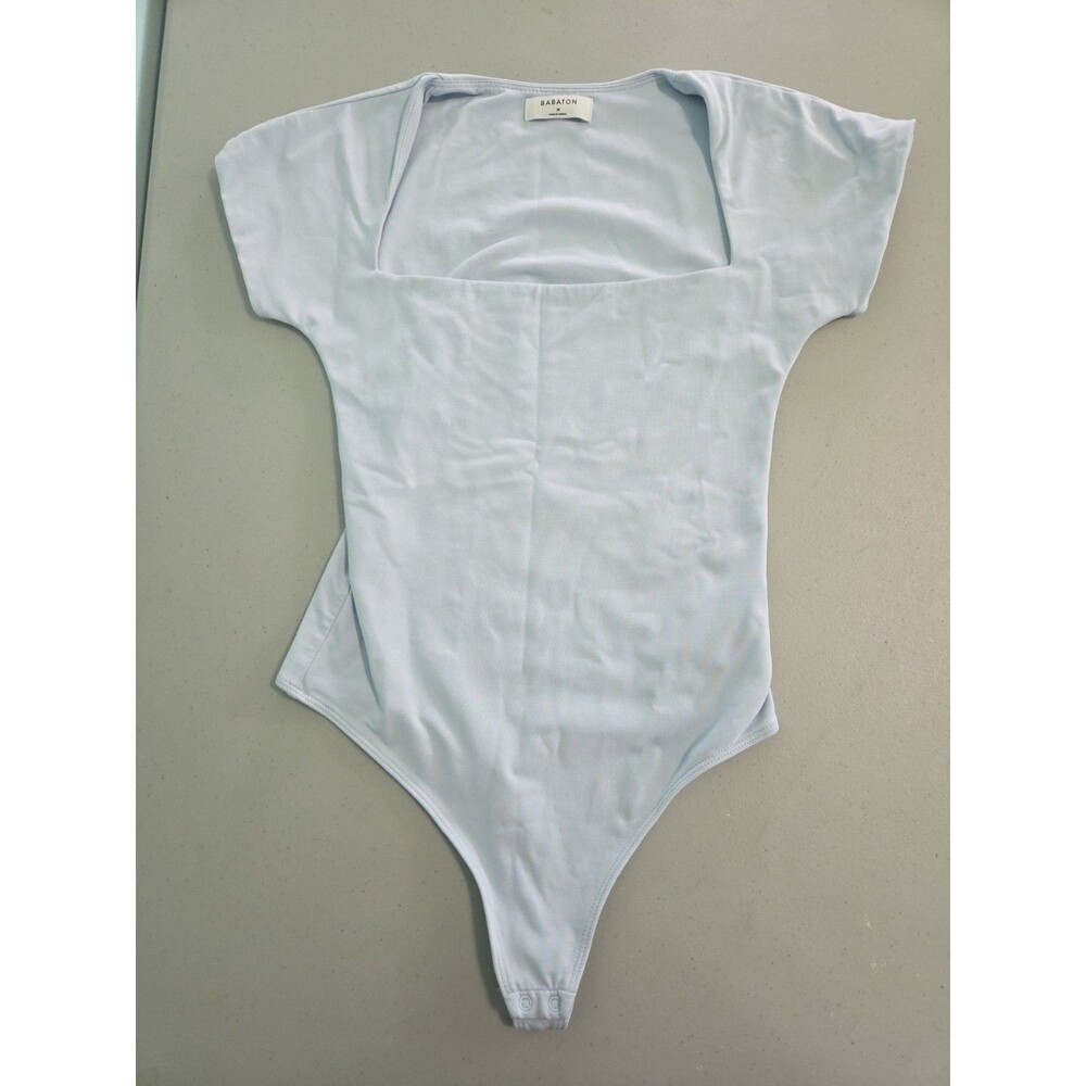 Babaton Contour Tank Bodysuit Square Neck Light blue medium Thong